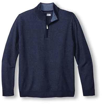 Tommy Bahama IslandZone Coolside Legend Half Zip Pullover Sweater - Navy