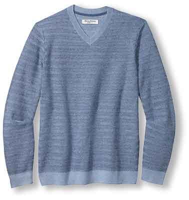 Tommy Bahama IslandZone IslandZone Coolside Course V-Neck Sweater - Buccaneer Blue