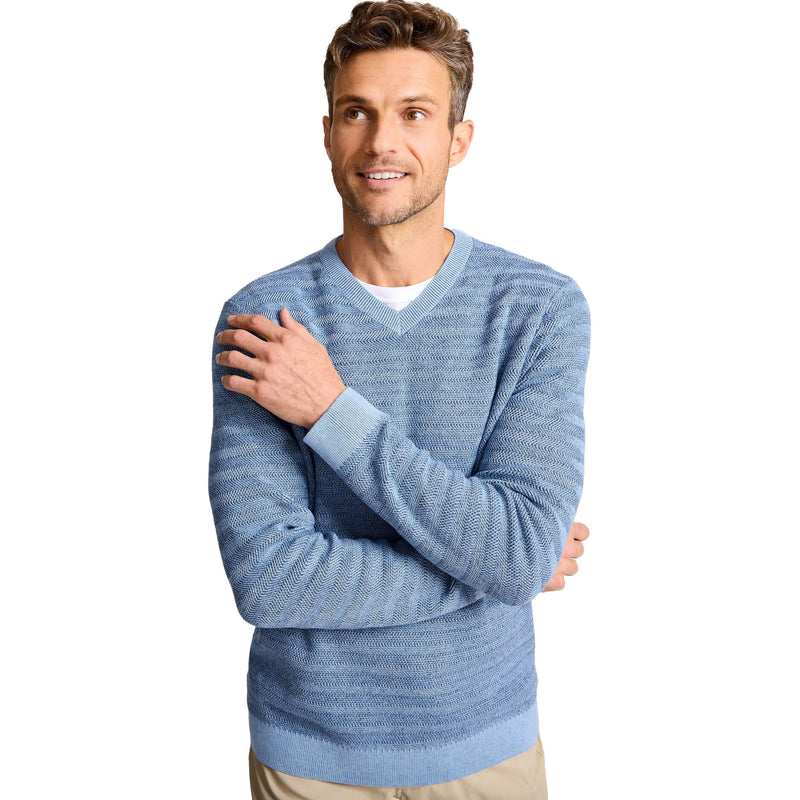 Tommy Bahama IslandZone IslandZone Coolside Course V-Neck Sweater - Buccaneer Blue