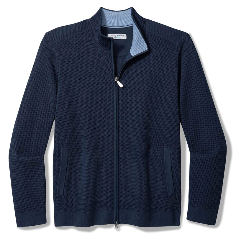 Tommy Bahama Men's IslandZone Coolside Full Zip Jacket - Dress Blues