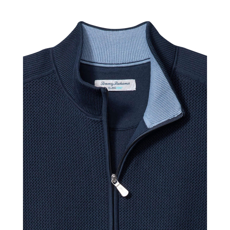 Tommy Bahama Men's IslandZone Coolside Full Zip Jacket - Dress Blues