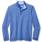 Tommy Bahama Men's IslandZone New Coolside Legend Half Zip Pullover Sweater - Mountain Bluebell