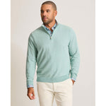 Tommy Bahama Men's IslandZone New Coolside Legend Half Zip Pullover Sweater - Aquifer Heather