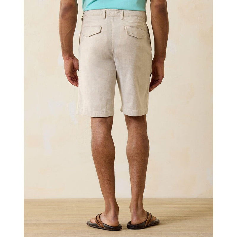 Tommy Bahama 10-Inch Beach Coast Linen Flat Front Shorts - Stone Khaki