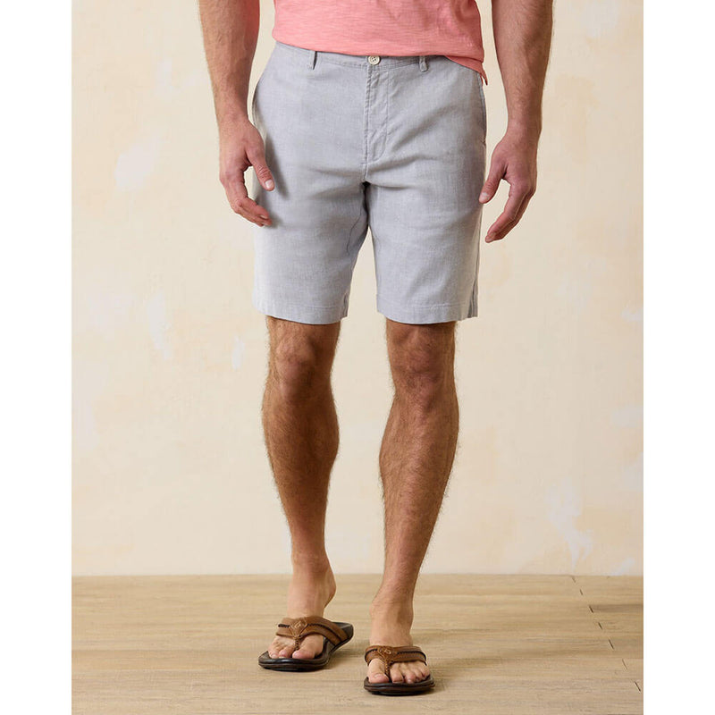 Tommy Bahama 10-Inch Beach Coast Linen Flat Front Shorts - Storm Gray