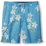 Tommy Bahama 9-Inch Baja Open Water Blooms Boardshorts - Blue Allure