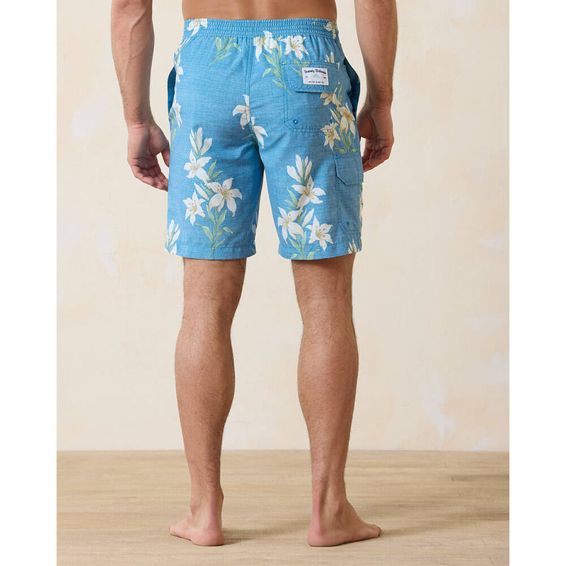 Tommy Bahama 9-Inch Baja Open Water Blooms Boardshorts - Blue Allure