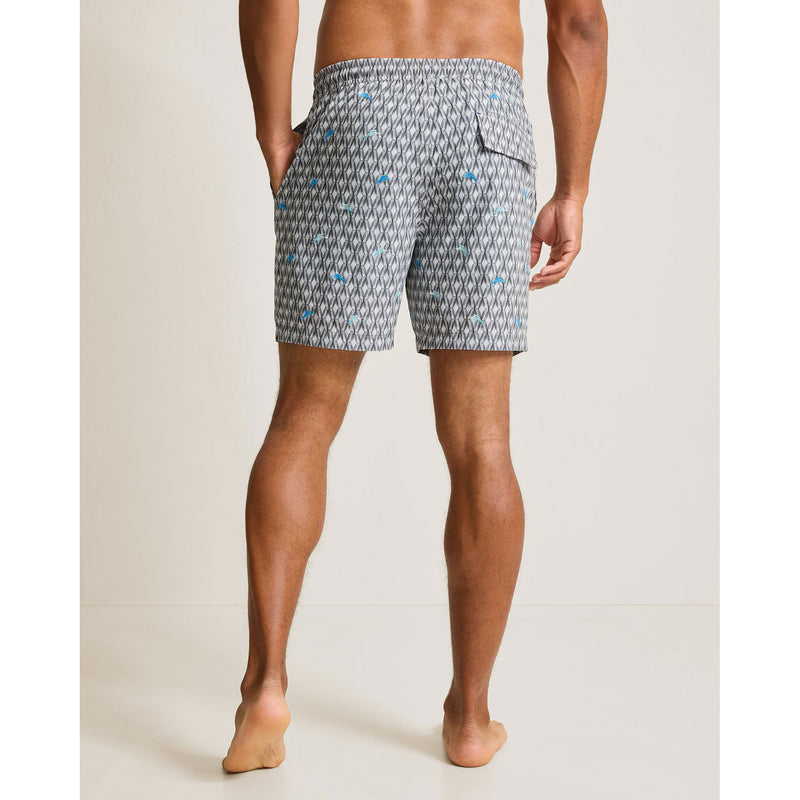 Tommy Bahama Men's 6-Inch Naples Tile Pool Geo Swim Trunks - Summer Grey