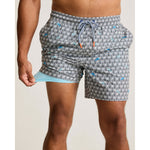 Tommy Bahama Men's 6-Inch Naples Tile Pool Geo Swim Trunks - Summer Grey