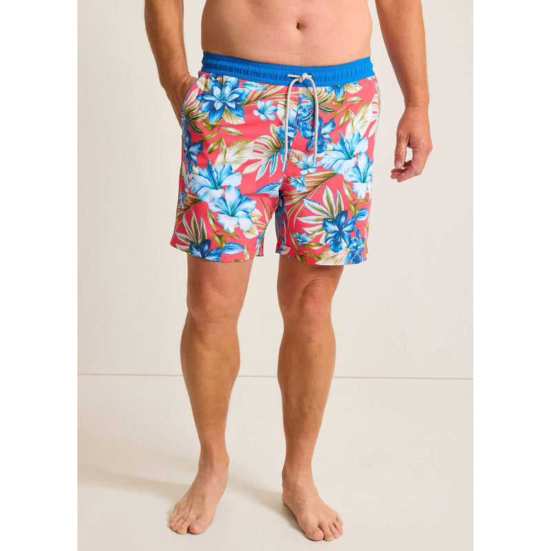 Tommy Bahama Men's 6-Inch Naples Garden Grotto Swim Trunks - Melon Berry