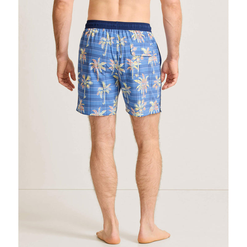 Tommy Bahama Men's 6-Inch Naples Gingham Palms Swim Trunks - Regal Blue