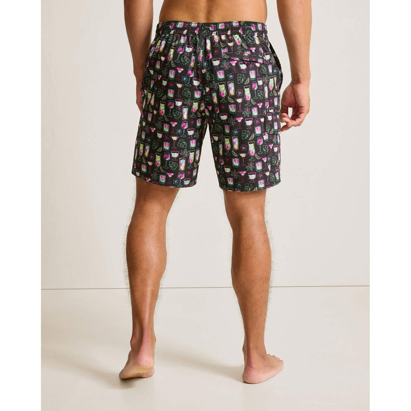 Tommy Bahama Men's 8-Inch Baja Colada Sunset Swim Trunks - Jet Black