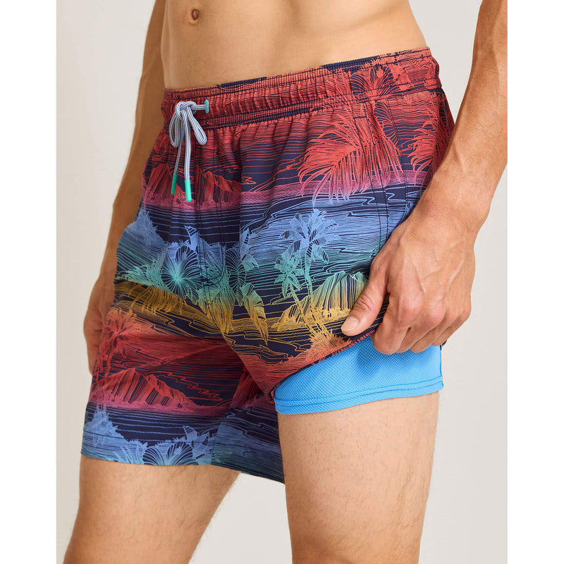 Tommy Bahama Men's 6-Inch Naples Corsica Coast Swim Trunks - Blue Hawaiian