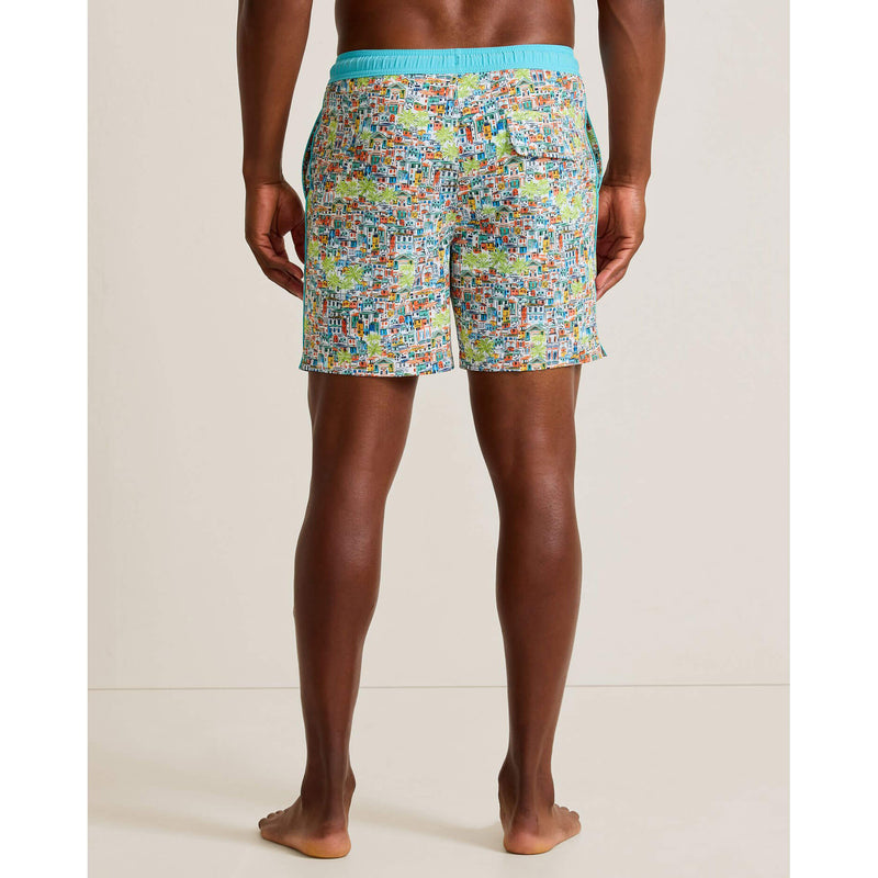 Tommy Bahama Men's 6-Inch Naples Villa Amalfi Swim Trunks - Bright Tomato