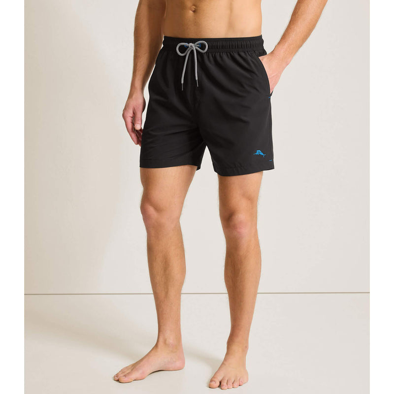 Tommy Bahama Men's 6-Inch Naples Valley Swim Trunks - Black