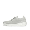 FitFlop Super-Q Knit Slip On Laced Sneakers - Arctic Grey / Silver