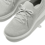 FitFlop Super-Q Knit Slip On Laced Sneakers - Arctic Grey / Silver