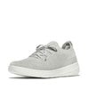 FitFlop Super-Q Knit Slip On Laced Sneakers - Arctic Grey / Silver