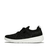 FitFlop Super-Q Knit Slip On Laced Sneakers - Black / Silvereen