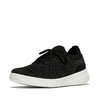 FitFlop Super-Q Knit Slip On Laced Sneakers - Black / Silvereen