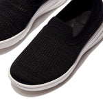 FitFlop Super-Q Knit Slip On Shoes - Black