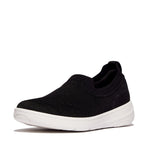 FitFlop Super-Q Knit Slip On Shoes - Black