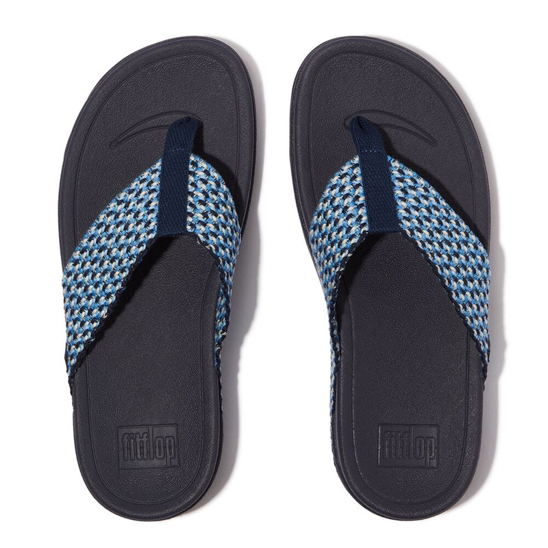 FitFlop Surfa Multi-Tone Webbing Toe-Post Sandals - Midnight Navy