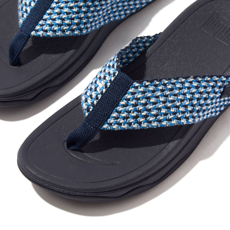 FitFlop Surfa Multi-Tone Webbing Toe-Post Sandals - Midnight Navy
