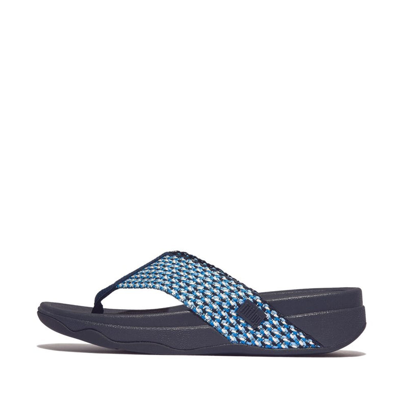 FitFlop Surfa Multi-Tone Webbing Toe-Post Sandals - Midnight Navy