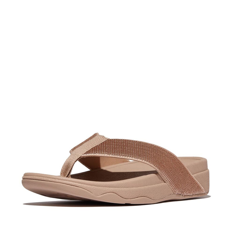 FitFlop Surfa Sequin Toe Post Sandals - Classic Beige