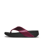 FitFlop Surfa Sequin Toe Post Sandals - Ruby