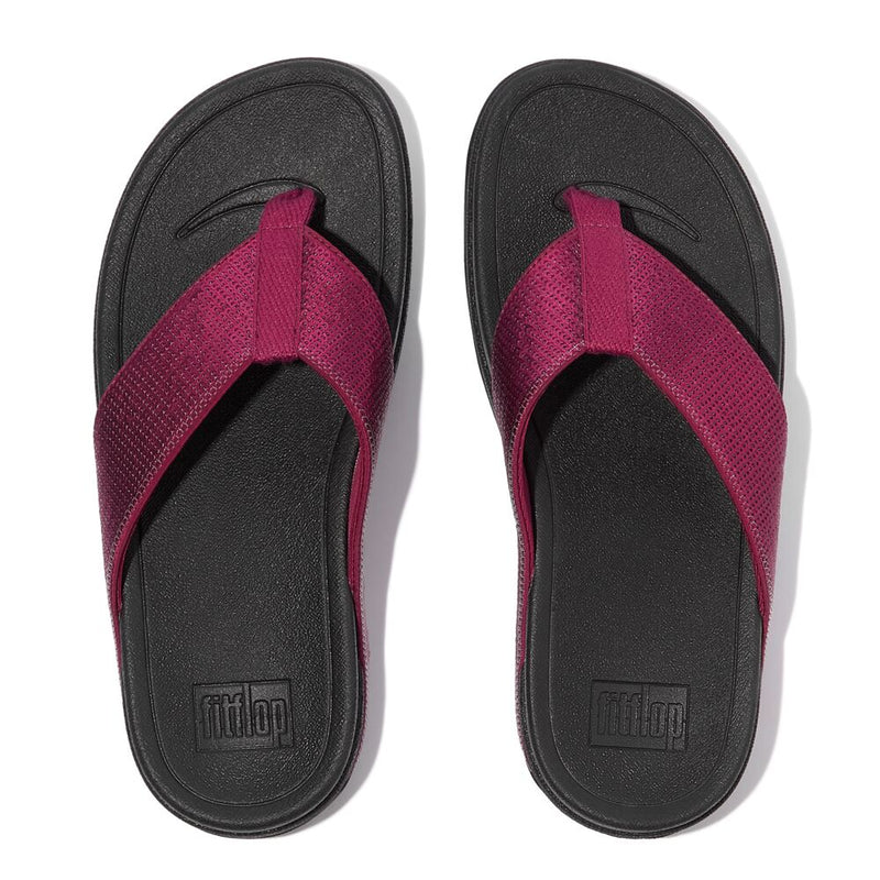 FitFlop Surfa Sequin Toe Post Sandals - Ruby