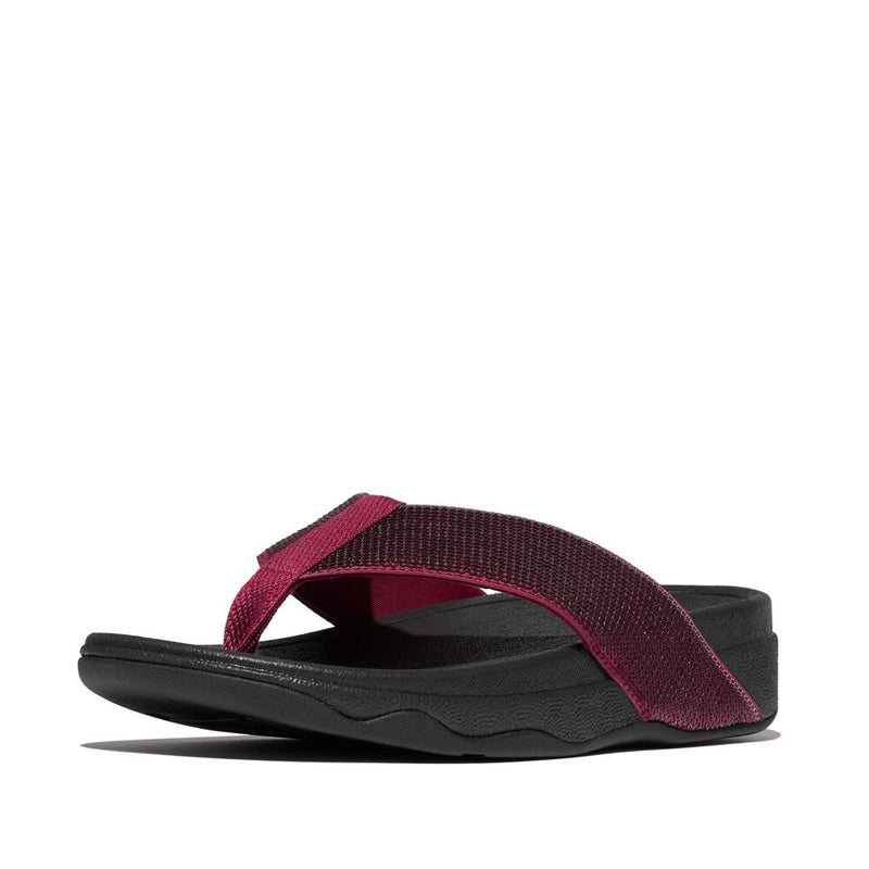FitFlop Surfa Sequin Toe Post Sandals - Ruby