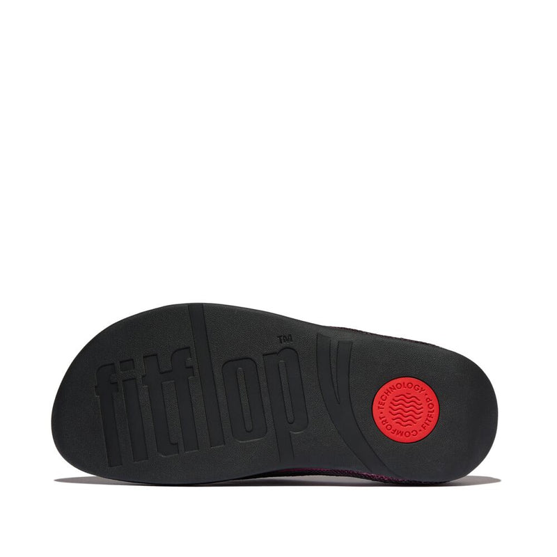 FitFlop Surfa Sequin Toe Post Sandals - Ruby