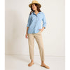 Tommy Bahama Women's Raw Edge Crop Chino Pants - Khaki Sand