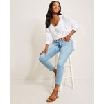Tommy Bahama Women's High Rise Ankle Raw Hem Jeans - Castaway Wash