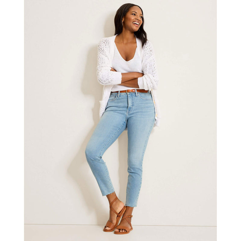 Tommy Bahama Women's High Rise Ankle Raw Hem Jeans - Castaway Wash