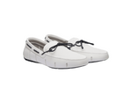 SWIMS Braided Lace Loafer - White/Navy