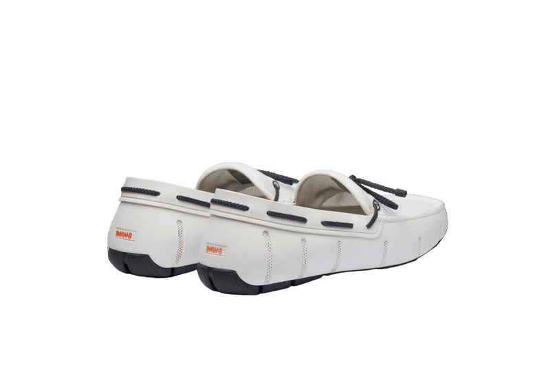 SWIMS Braided Lace Loafer - White/Navy