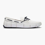 SWIMS Braided Lace Loafer - White/Navy