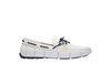SWIMS Braided Lace Loafer - White/Navy