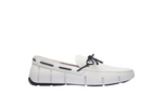 SWIMS Braided Lace Loafer - White/Navy