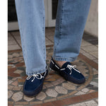 SWIMS Braided Lace Loafer - Navy/White*
