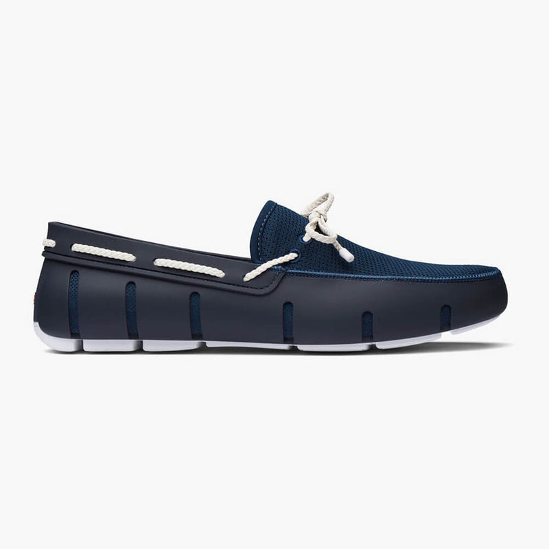 SWIMS Braided Lace Loafer - Navy/White*
