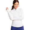 Tommy Bahama Women's IslandZone Playa Vista Quarter Zip Sweatshirt - White