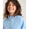 Tommy Bahama Women's New Aruba Full Zip Sweatshirt - Chambray Blue Heather