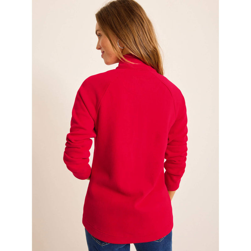 Tommy Bahama Women's New Aruba Half Zip Pullover Sweatshirt - Tango Red