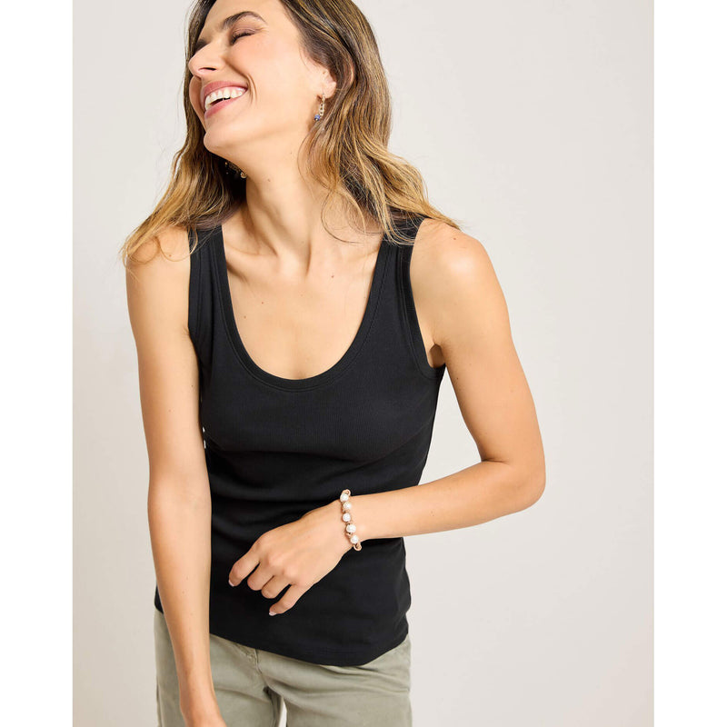 Tommy Bahama Women's Sunset Bay Rib Tank Top - Black