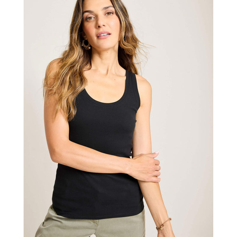Tommy Bahama Women's Sunset Bay Rib Tank Top - Black