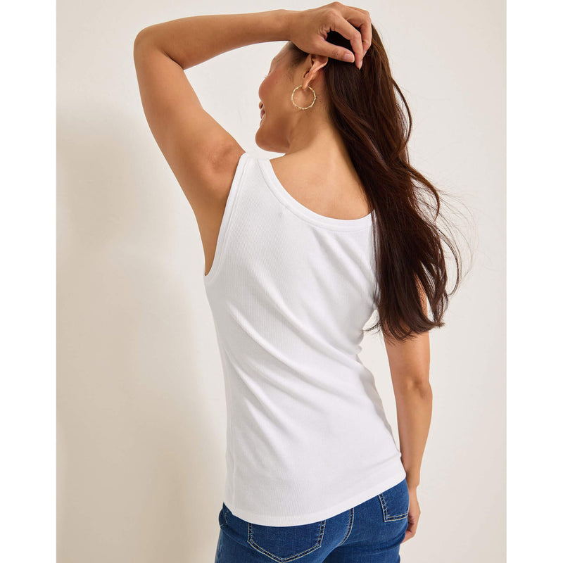 Tommy Bahama Women's Sunset Bay Rib Tank Top - White